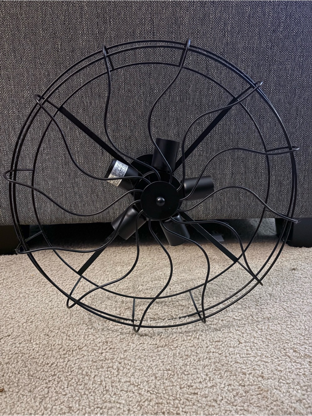 Black Industrial-Style Metal Cage Light Fixture